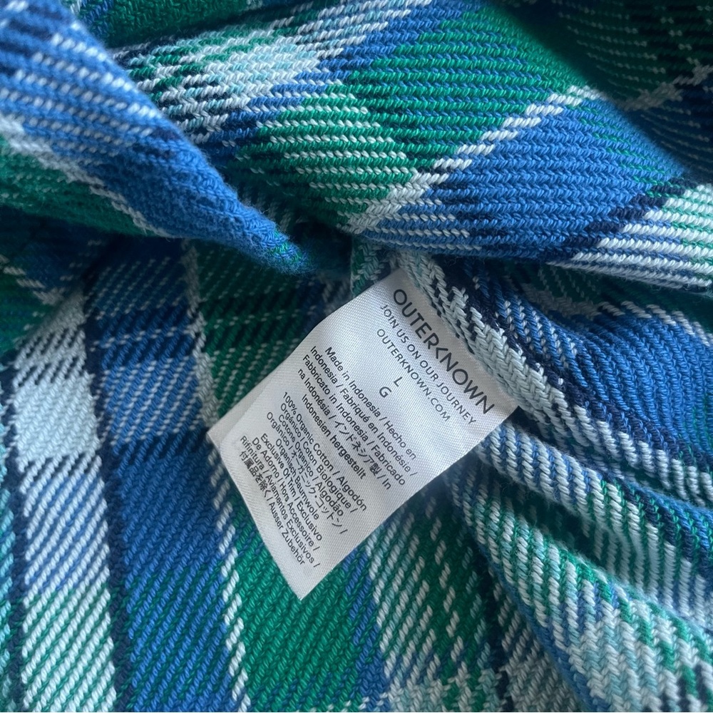 Outerknown Plaided Button Down Long Sleeve Flanne… - image 4